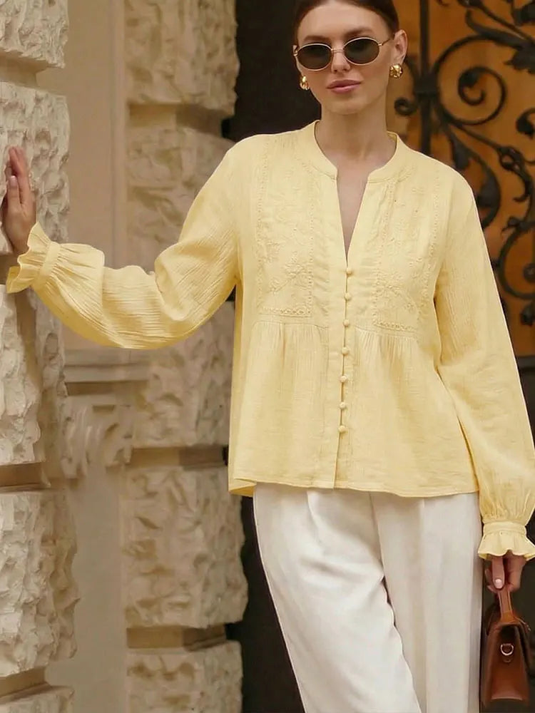 Aurora Puff-Sleeve Blouse