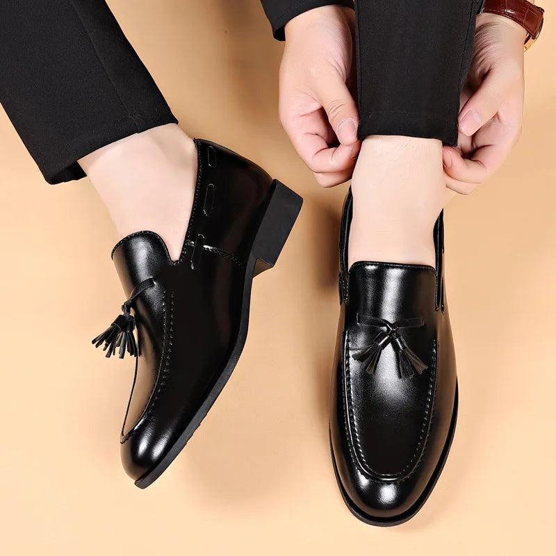 M&T Wear - Men's New PU Leather Business Slip-On Shoes
