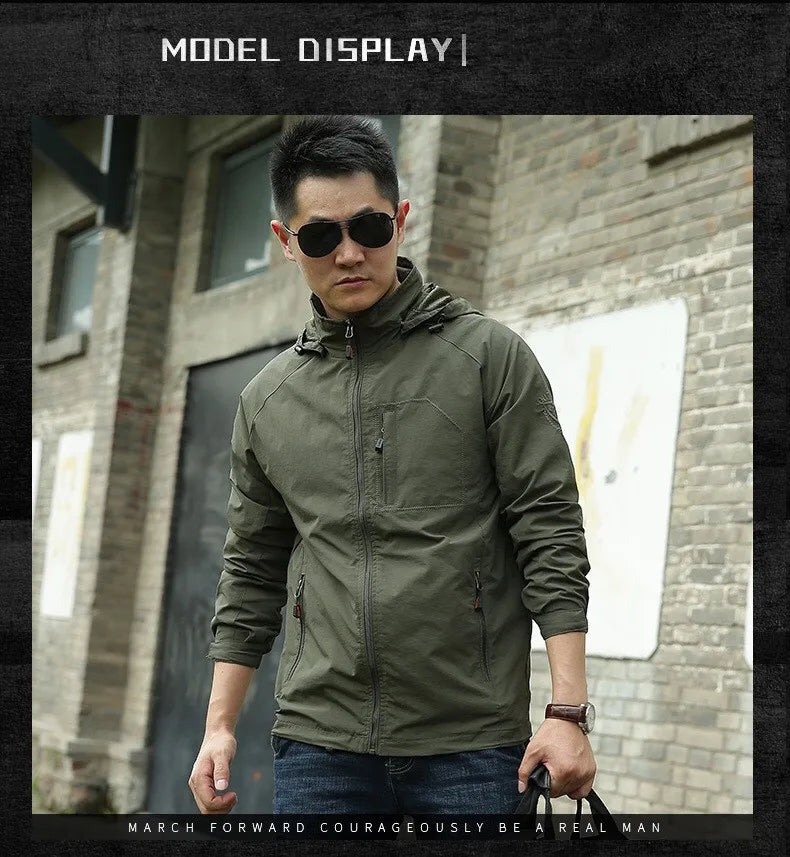 M&T Wear - Men's Outdoor Hiking Camping Jackets Waterproof Hooded Windbreaker Coat Autumn New Casual Jacket Tactics Military Jacket Men 6XL - M&T Wear
