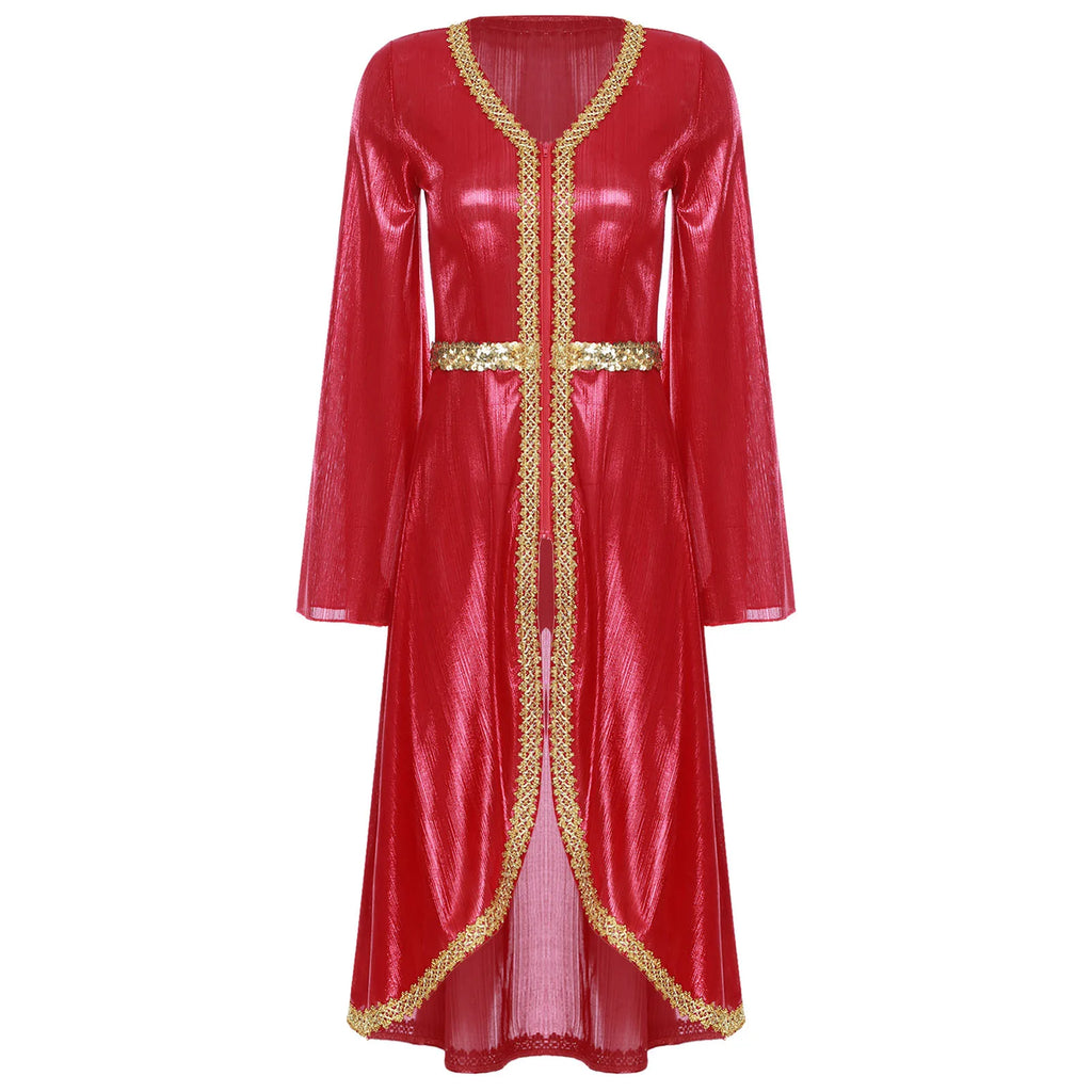 M&T Wear -  Embroidered High Waist Abaya Kaftan Dress