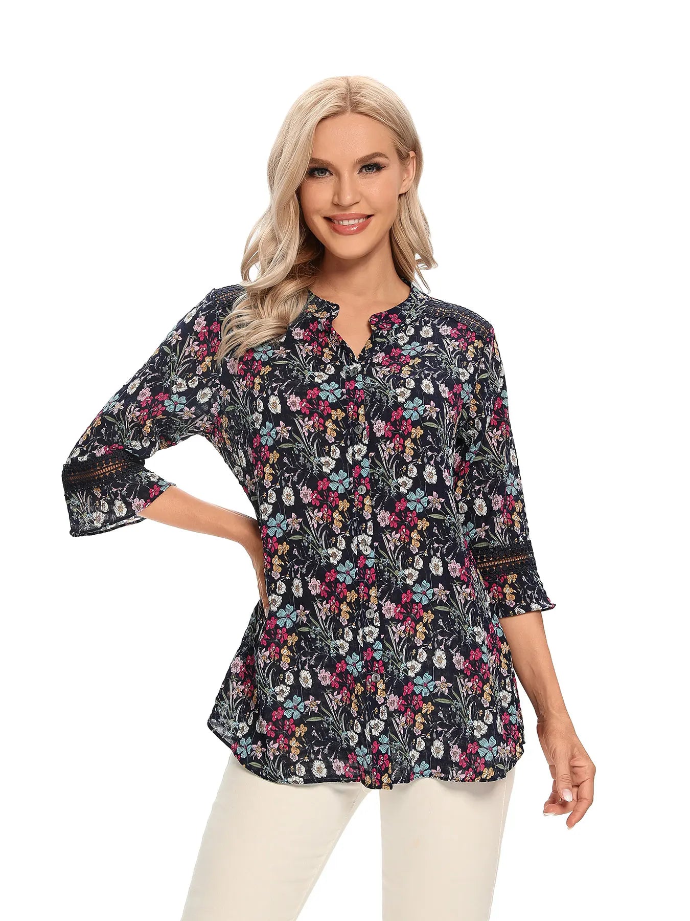 Garden Print Casual Shirt