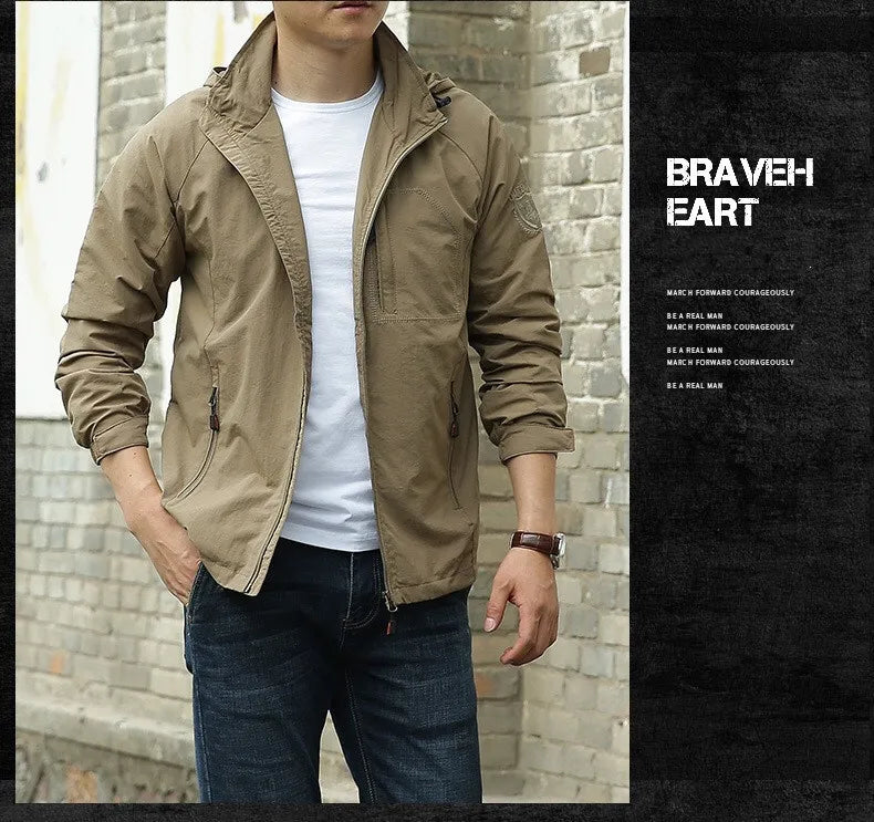 M&T Wear - Men's Outdoor Hiking Camping Jackets Waterproof Hooded Windbreaker Coat Autumn New Casual Jacket Tactics Military Jacket Men 6XL - M&T Wear