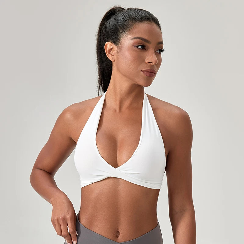 M&T Wear - Sports Yoga Bra for Women Halter Neck with Stylish Back Design Sexy Gym Bra for Running Fitness Sports Bras - M&T Wear