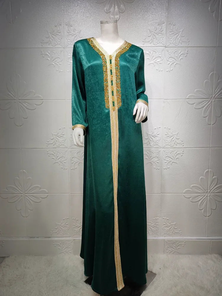 M&T Wear -  Eid Ramadan Mubarak Diamond Abaya Dress