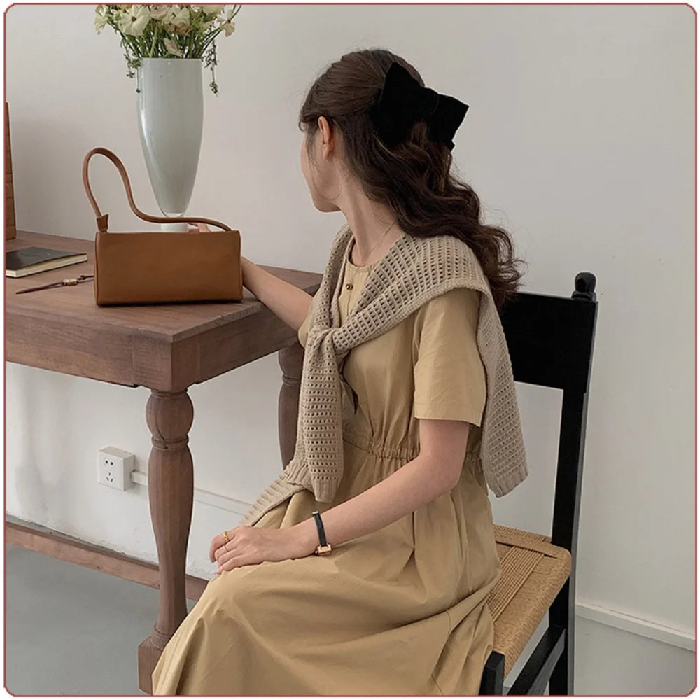 M&T Wear - Korean Knitted Shawl Winter Air Conditioning Fake Collar Neck Guard Knit Thin Knotted Cape Shoulder Warm Scarf For Women - M&T Wear