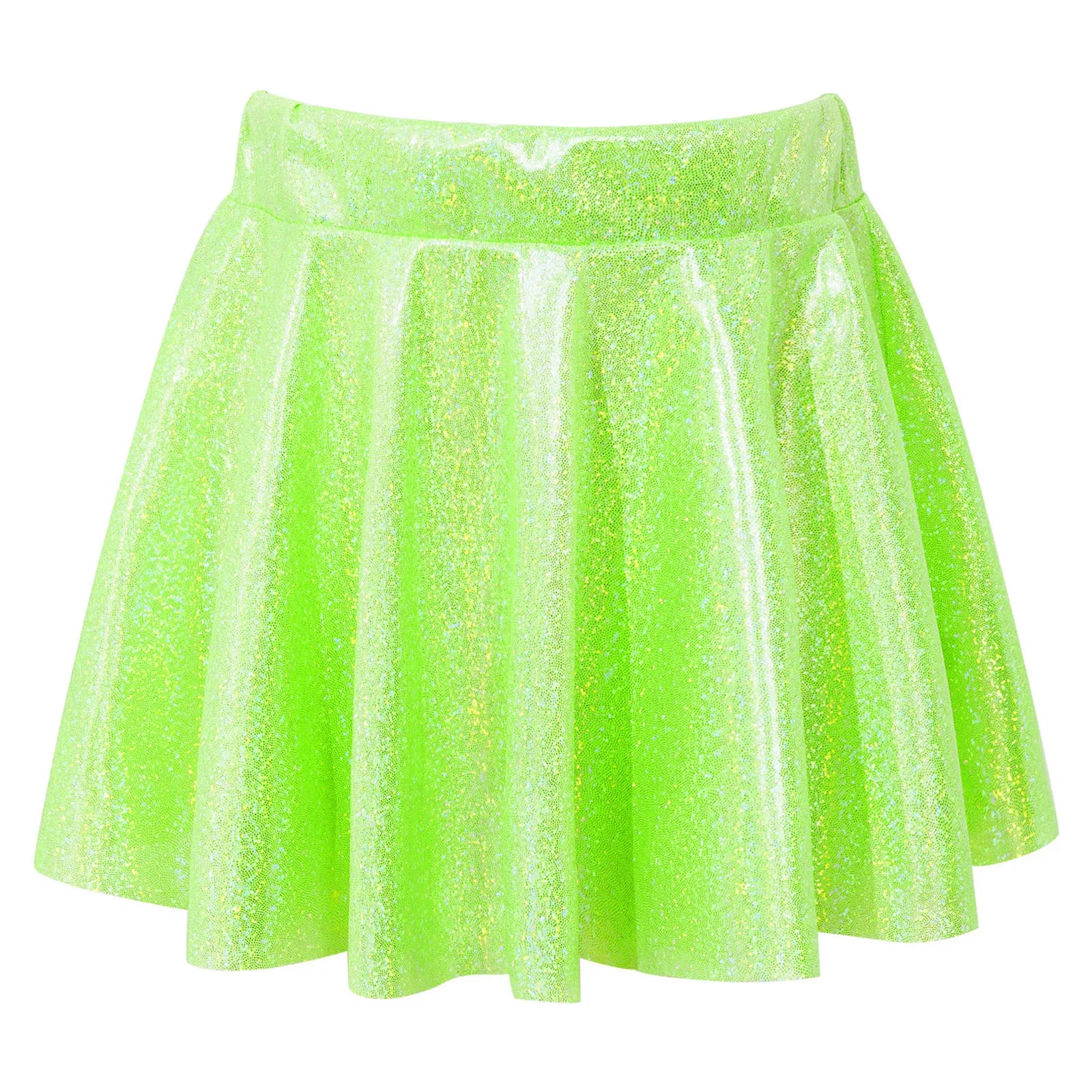 M&T Wear - Girls’ Shiny Metallic Pleated Dance Skirt