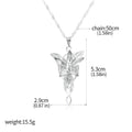 M&T Wear - Lord of the Rings Inspired Elf Princess Crystal Pendant Necklace