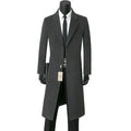 M&T Wear - Stylish X-Long Wool Blend Business Casual Windbreaker Coat