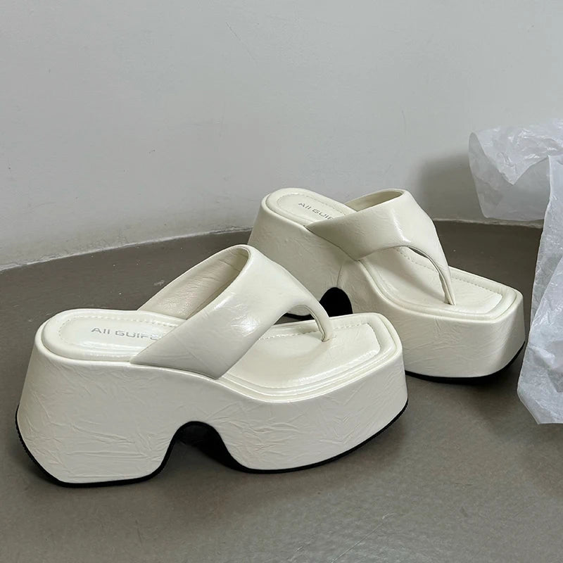 M&T Wear - Women's Korean Style Platform Wedge Slides