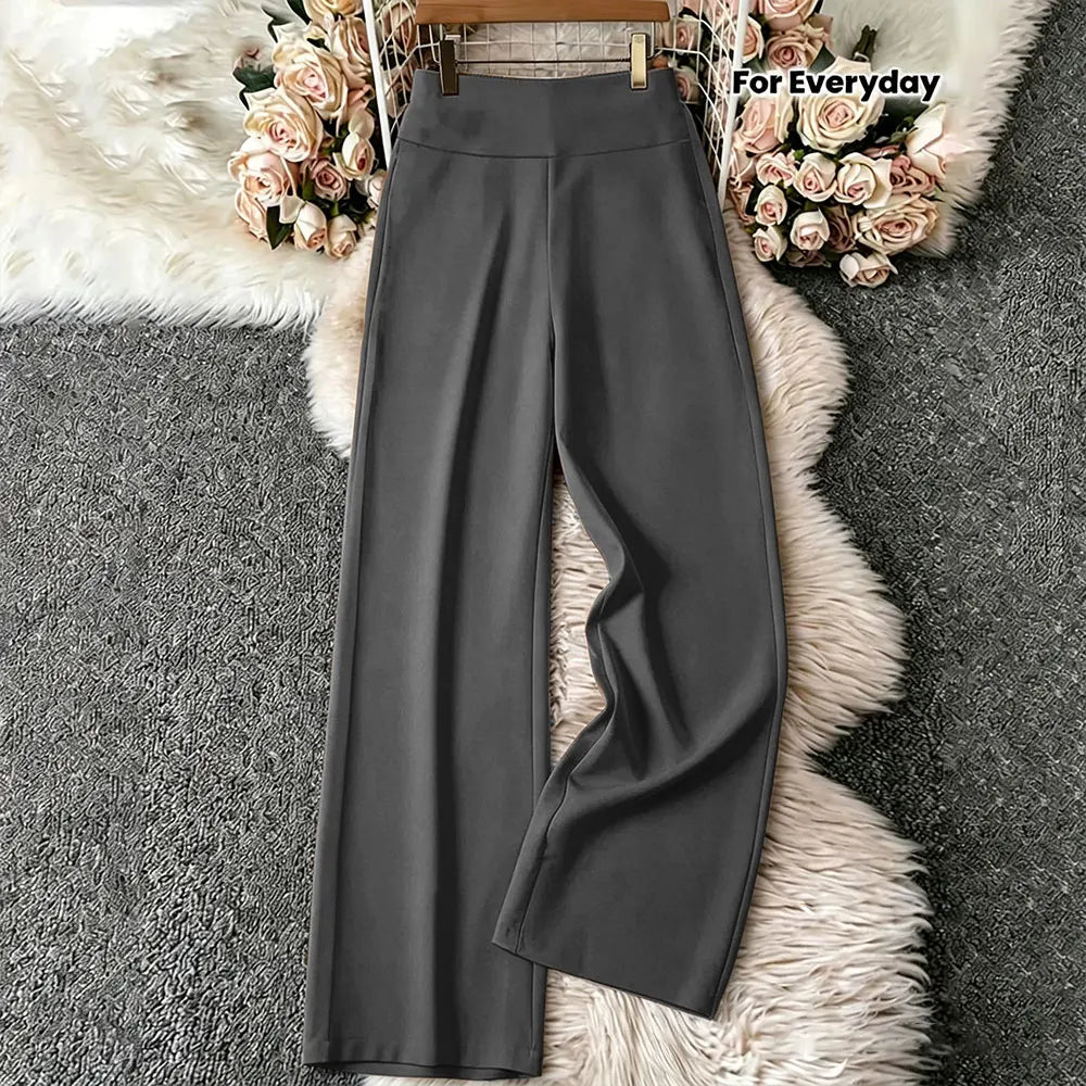 Elegant White Wide-Leg Trousers