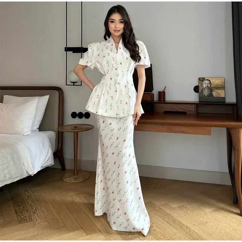 Floral Embroidered Elegant Co-Ord Set