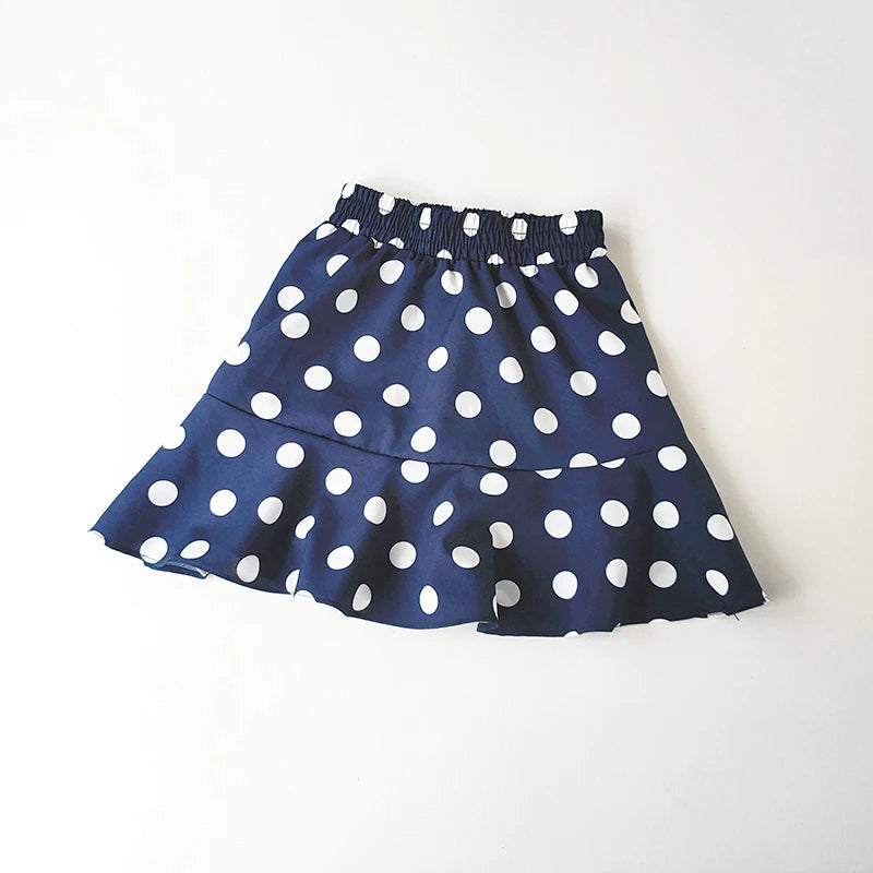 M&T Wear - Girls’ Polka Dot Chiffon Ruffle Skirt