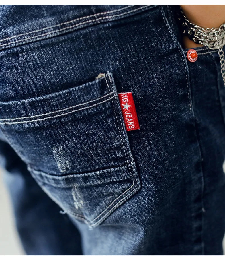 M&T Wear - Boys’ Slim Fit Elastic Waist Denim Jeans (3-14 Years)