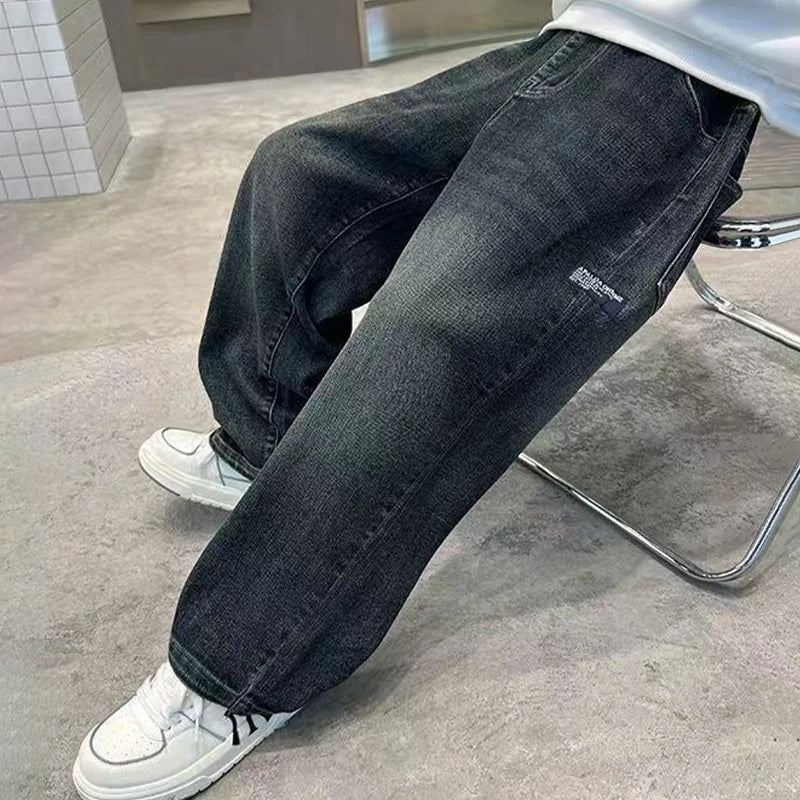 M&T Wear - Boys’ Fashion Letter Print Straight Leg Jeans