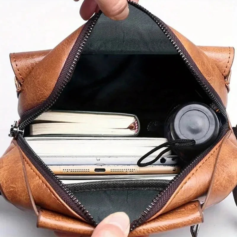 M&T Wear - Men’s PU Leather Single-Shoulder Sling Bag