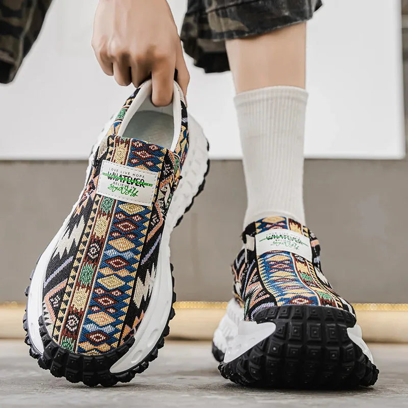 M&T Wear - Men Shoes New Casual Shoes Soft Casual Sneaker Breathable Running Shoes For Man Bohemian Style Canvas Shoes - M&T Wear