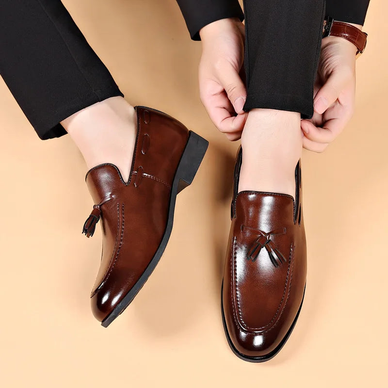 M&T Wear - Men's New PU Leather Business Slip-On Shoes