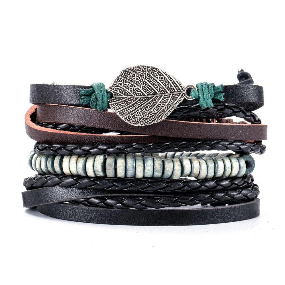 M&T Wear - 06 2024 Leather Braided Bracelet for Men