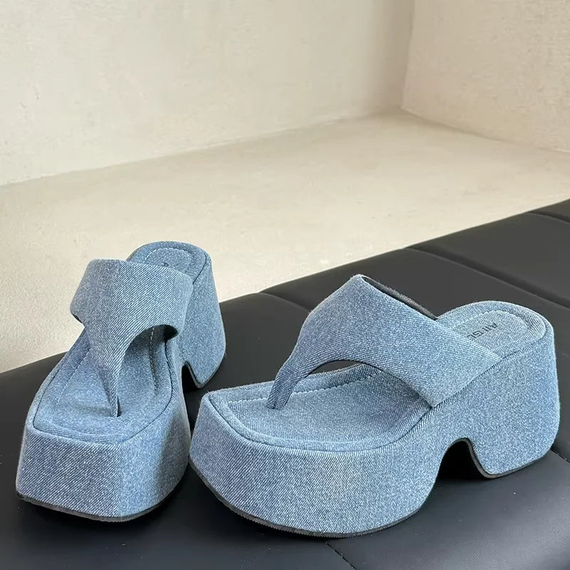M&T Wear - Women's Korean Style Platform Wedge Slides