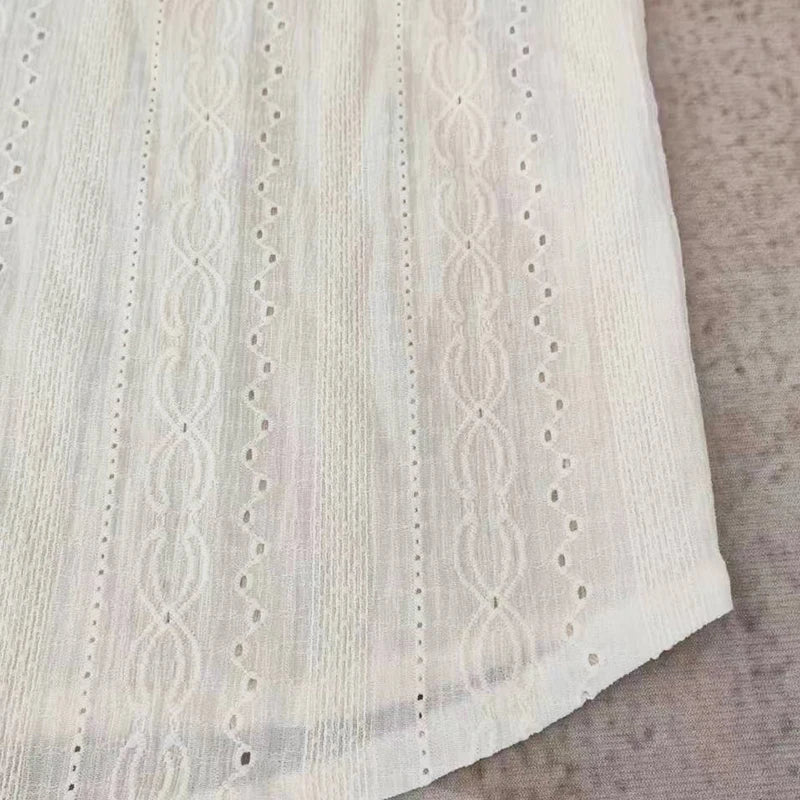 M&T Wear - Shirts for men Apricot Handsome Lapel Men Blouse Vacation Hollow Out Sexy Fashion Men Clothing Male Mesh Long-sleeved Shirts - M&T Wear