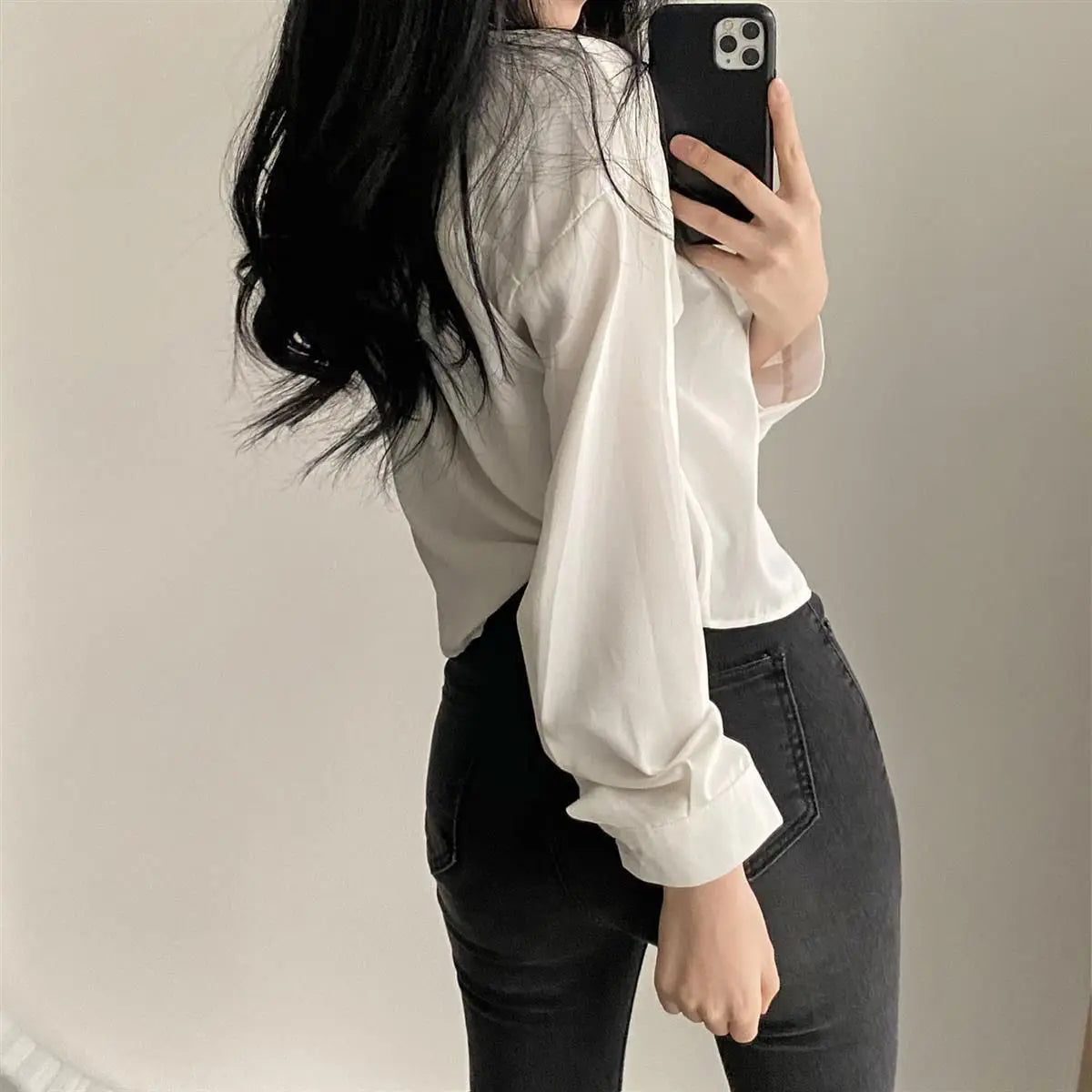 Single-Breasted Elegant Casual Blouse