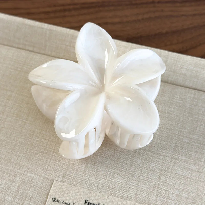 M&T Wear - Hawaii Plumeria Hair Claw Clips 2025 Non-Slip Flower Hair Accessories