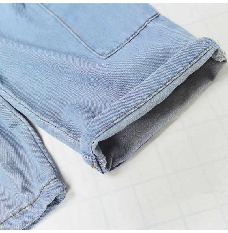 M&T Wear - Boys’ Loose Fit Elastic Waist Denim Shorts