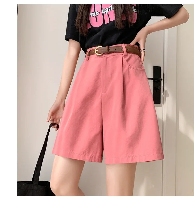 Cotton-Linen Utility Shorts
