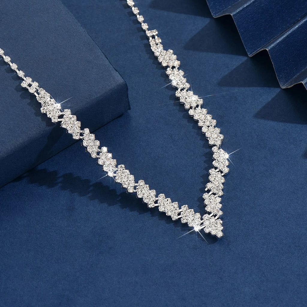 M&T Wear - Light Luxury Women's Necklace, Multi-Color Chain with Rhinestones