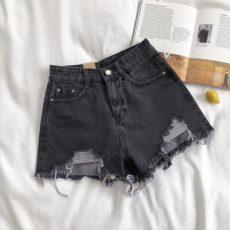 Tassel Ripped Denim Hot Pants
