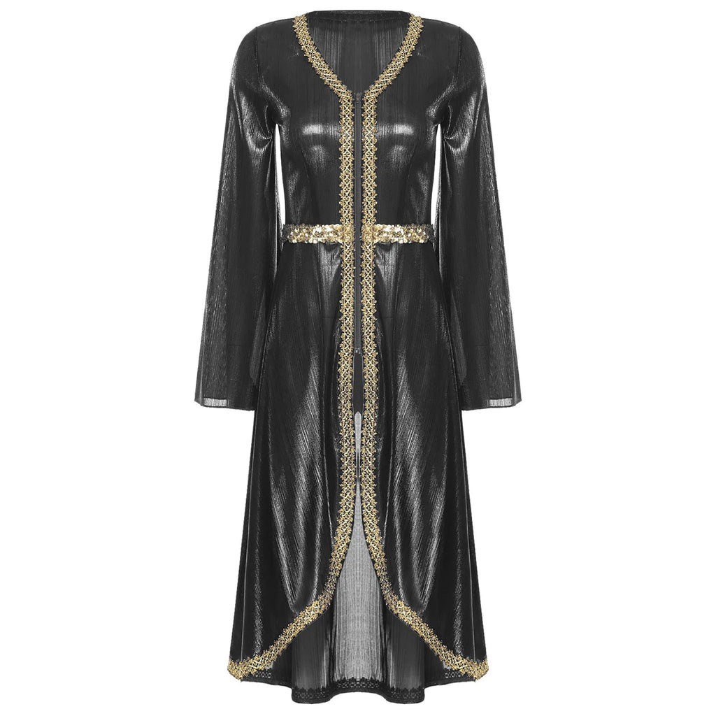 M&T Wear -  Embroidered High Waist Abaya Kaftan Dress