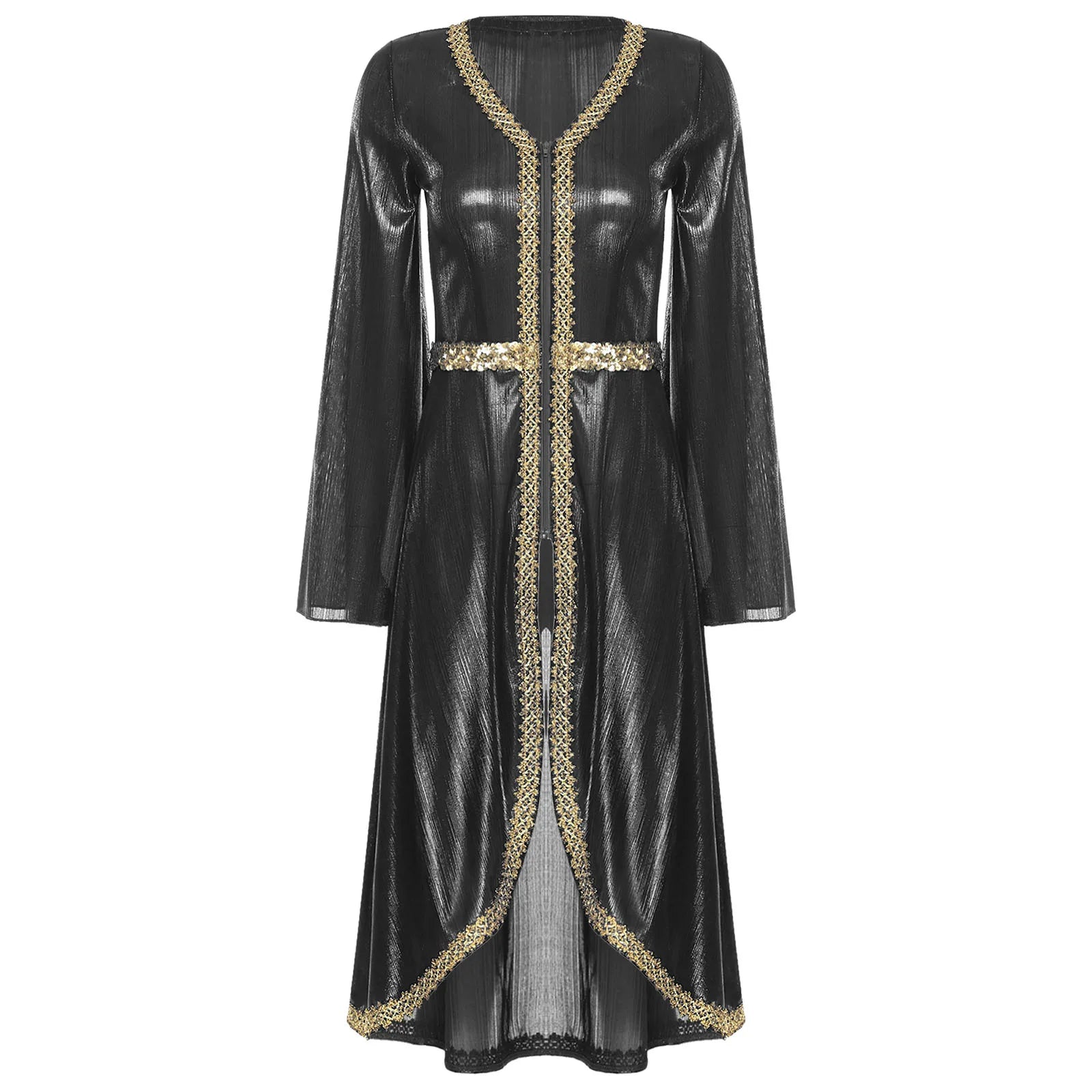 M&T Wear -  Embroidered High Waist Abaya Kaftan Dress