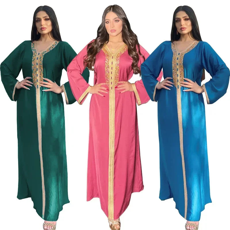M&T Wear -  Eid Ramadan Mubarak Diamond Abaya Dress