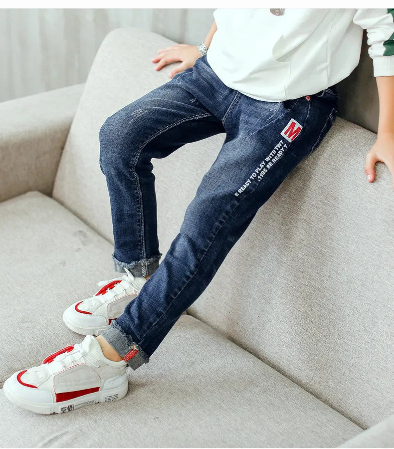 M&T Wear - Boys’ Slim Fit Elastic Waist Denim Jeans (3-14 Years)