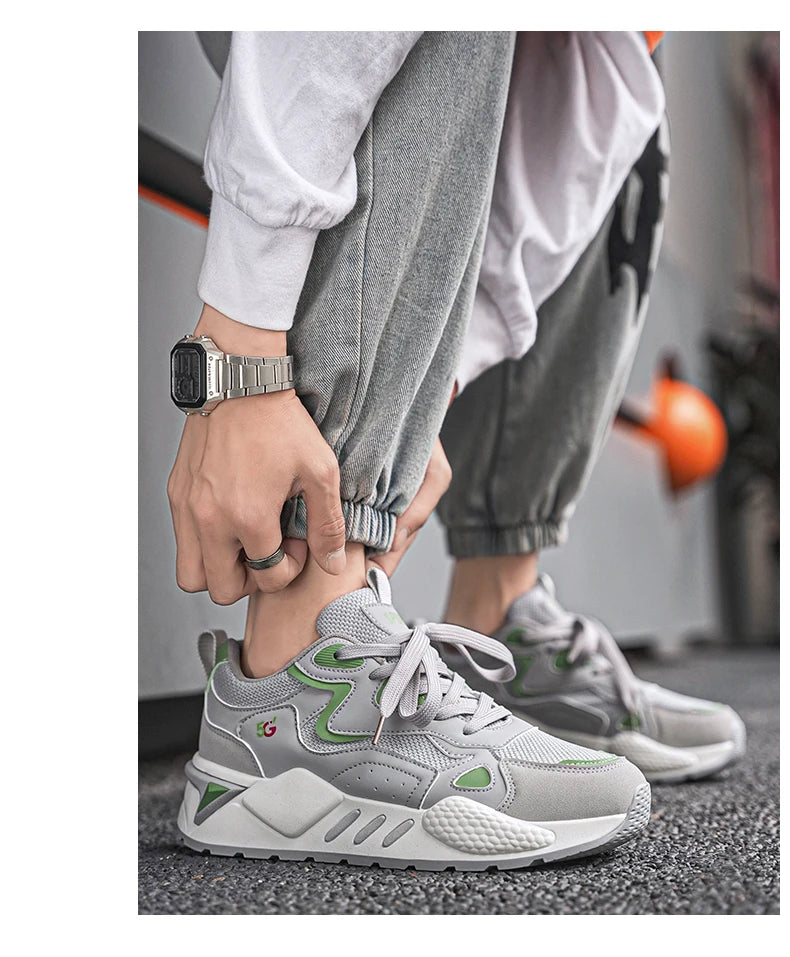 M&T Wear - Men's Casual Shoes Feature A Breathable Mesh Upper and A Thick Sole Making Them Fashionable and Versatile for Casual Wear - M&T Wear