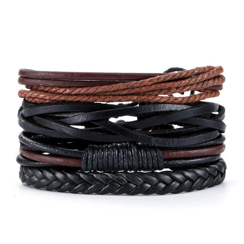 M&T Wear - 06 2024 Leather Braided Bracelet for Men