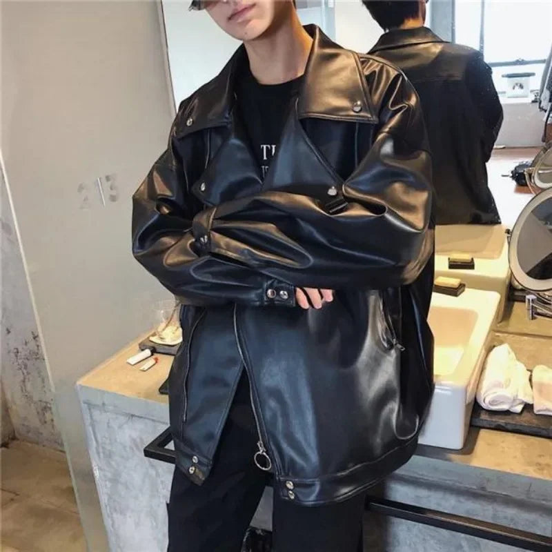 M&T Wear - Trendy Leather Jacket for Men Casual Man Coat Korean Reviews Many Fast Delvery Stylish Harajuku Y2k Cold Vintage New In Deals - M&T Wear