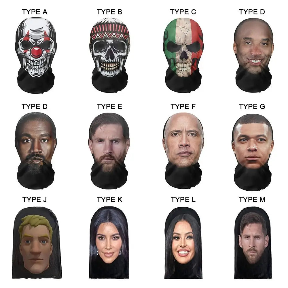 M&T Wear - 3D Skull & Animal Print Full Face Mask