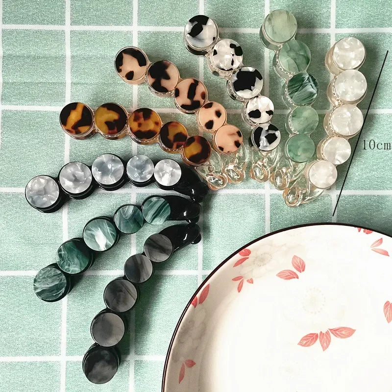 M&T Wear - Elegant Leopard Banana Hair Clip Acetate Ponytail Holder