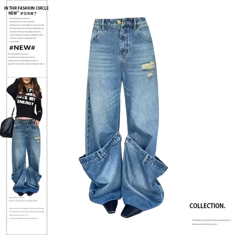 Harajuku Vintage Y2K Ripped Jeans