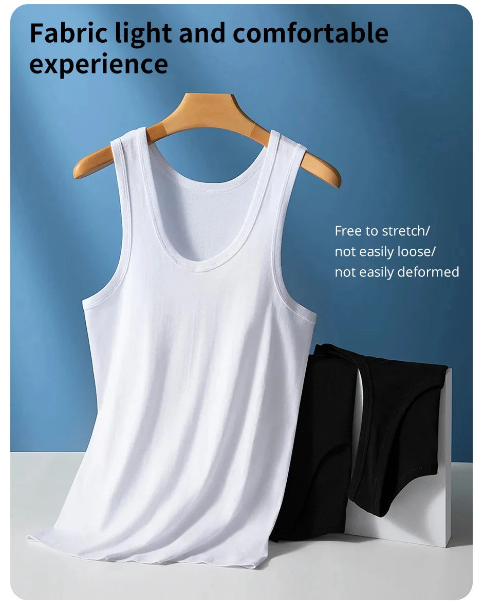M&T Wear - Men's Pure Cotton Slim Fit Fitness Vest