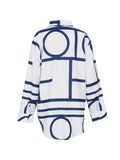 Plus Size High Slit Plaid Button-Down Shirt