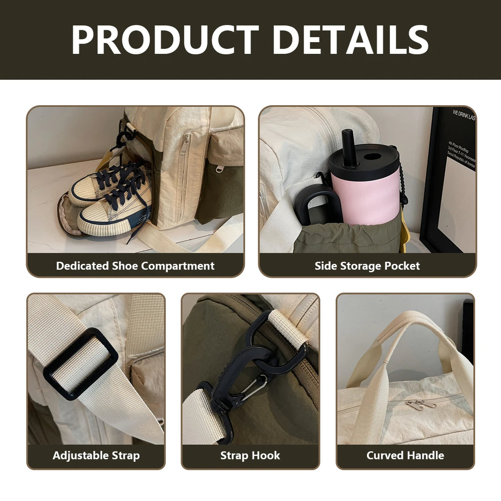 M&T Wear - Multifunctional Large Capacity Travel Duffle with Shoe Compartment