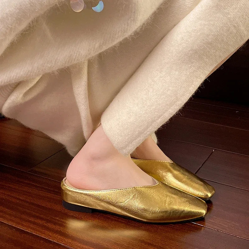 M&T Wear - Women's Elegant Square Toe Platform Slides (2025 New)