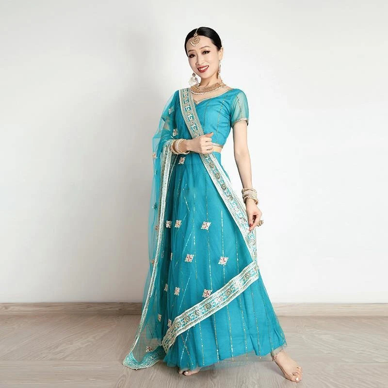 M&T Wear - Traditional Clothing Sari Women's Elegant Dress Party Cosplay Dance Dress Stage Dress