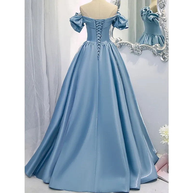 French One-Shoulder "Host Style" Performance Gown