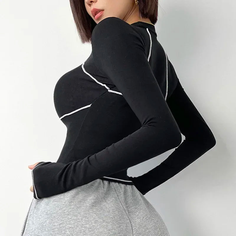 Cloud Hide Autumn Long Sleeve Yoga Shirt