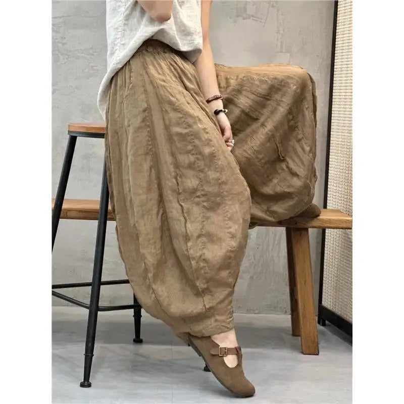 Vintage Bohemian Cotton-Linen Bloomers