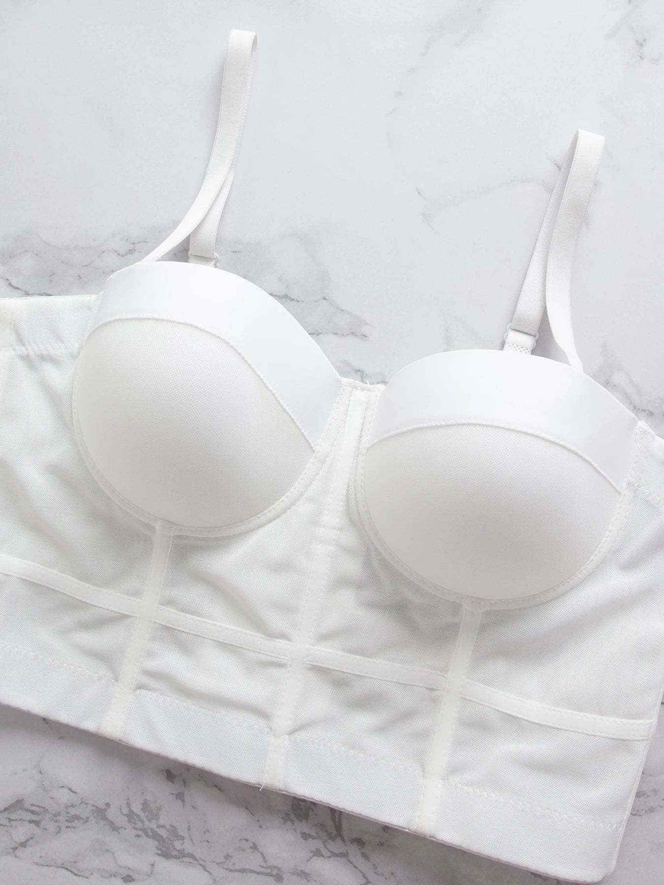 M&T Wear - Breathable Bra Buckle Style Design Adjustable Size Solid Color Simplicity Elegant Comfortable New Shoulder Strap Gauze Bra - M&T Wear