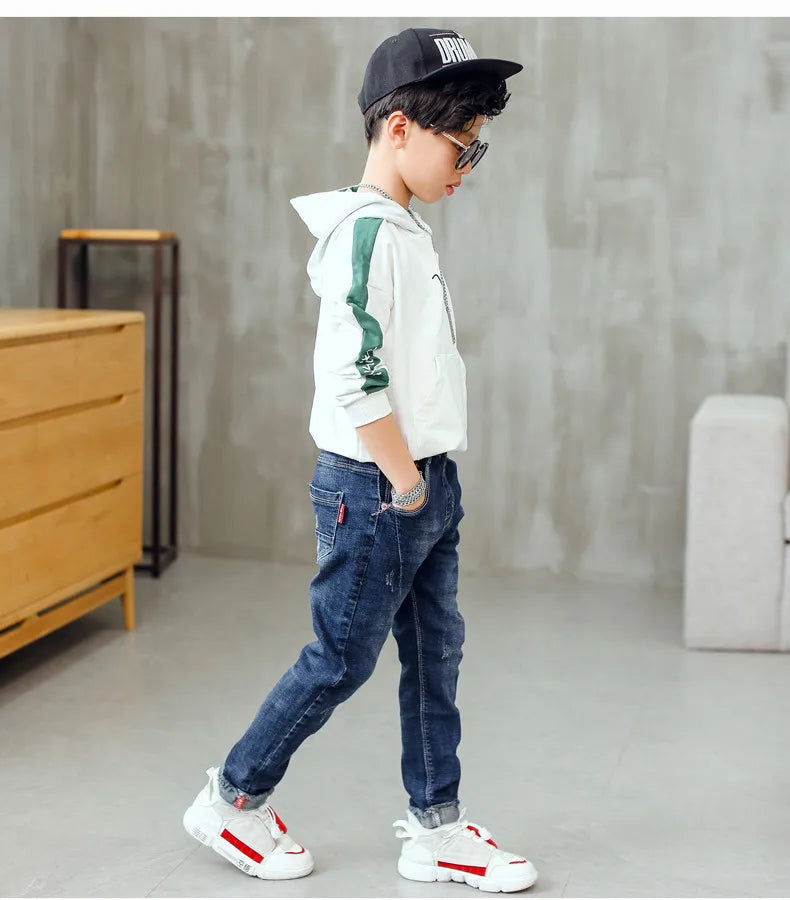 M&T Wear - Boys’ Slim Fit Elastic Waist Denim Jeans (3-14 Years)